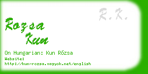 rozsa kun business card